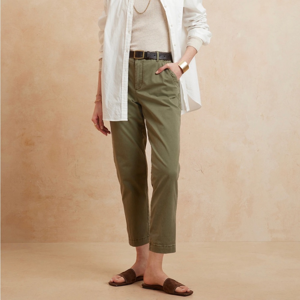 Banana Republic SLIM FLAT-FRONT CHINO